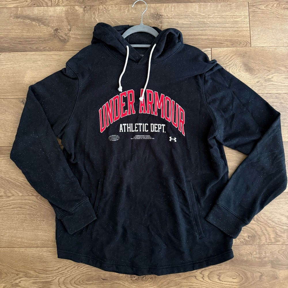 Black Under Armour Rival Terry Athletic Department Pullover
